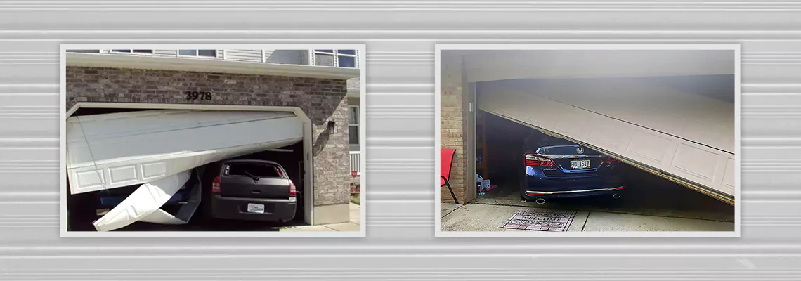 Repair Commercial Garage Door Got Hit By A Car in Westmont, Illinois